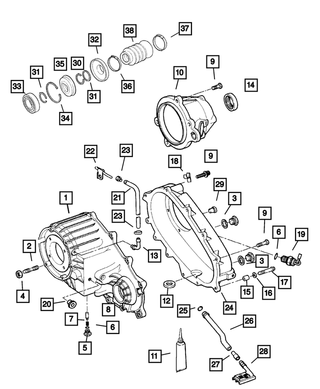56006755 - Transfer Case Model 242 [DHC, DHP]: Transfer Case Mode Switch for Mopar Image