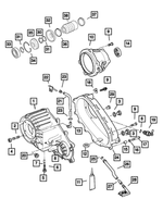 5014045AA - Transfer Case Model 242 [DHC, DHP]: Transfer Front Case for Mopar Image