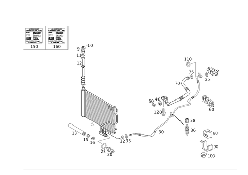 Refrigerant Line Arrangement for 2005 Mercedes-Benz C 230 #0