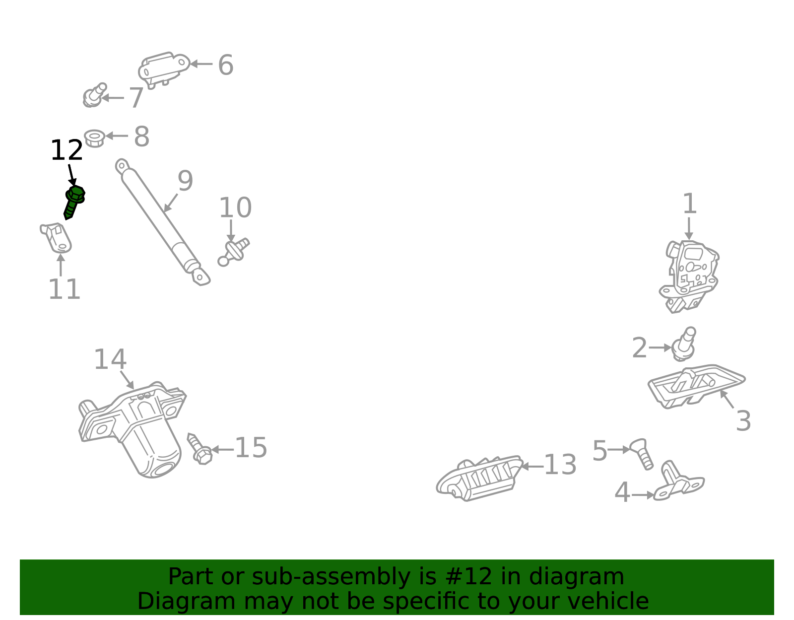 2000-2026 Toyota Lift-Gate Lift Support Bolt 90105-A0040 | Toyota