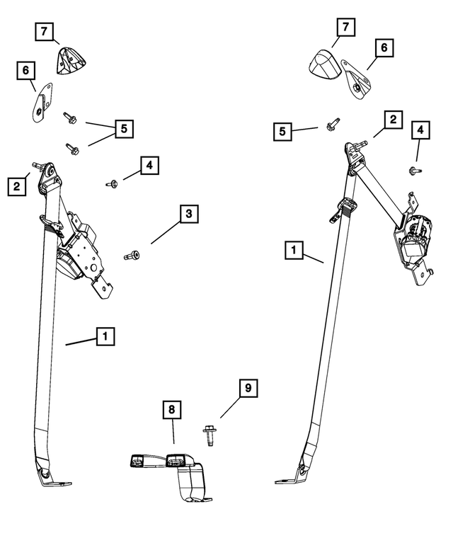 1AN211XLAB - Restraints: Buckle Assembly-S/Belt Buckle Assembly for Mopar Image