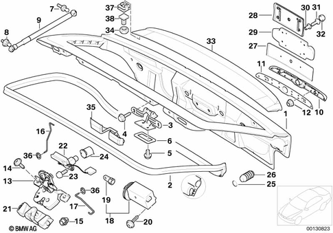 Trunk Lid for 2000 BMW Z3 M3.2 #0