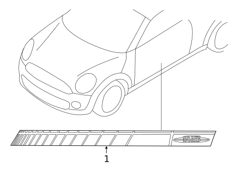 Stripe Tape for 2013 Mini Cooper #4