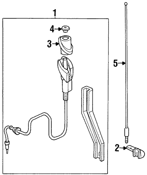 Antenna & Radio for 1998 Isuzu Oasis #0