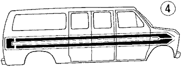 EOUZ1120000GT - Body: Stripe Tape for Ford: E-150 Econoline, E-150 Econoline Club Wagon, E-250 Econoline, E-250 Econoline Club Wagon, E-350 Econoline, E-350 Econoline Club Wagon Image