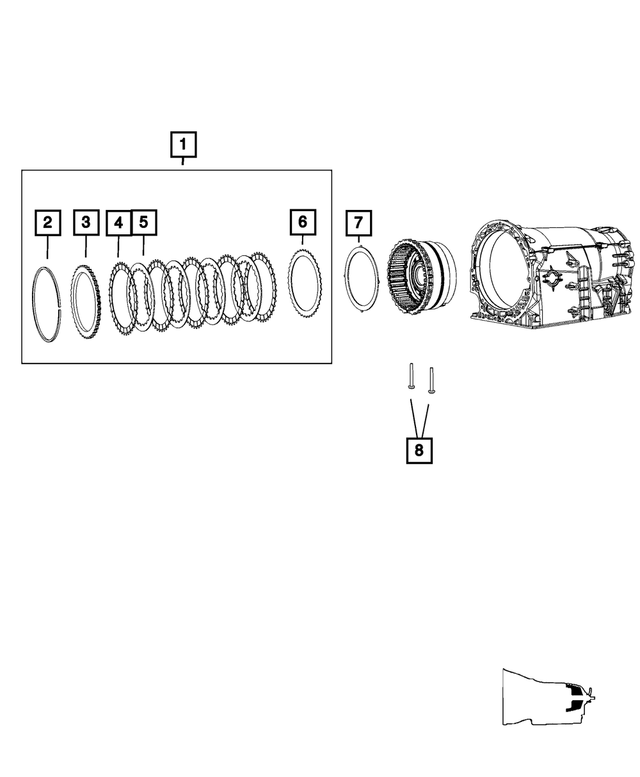 52108014AA - NAG1; W5A580; 5-Speed; Automatic Transmission: Outer Disc for Mopar Image