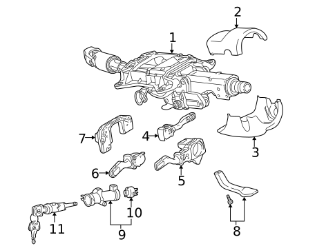 Shroud, Switches & Levers for 2006 Audi A4 Quattro #2