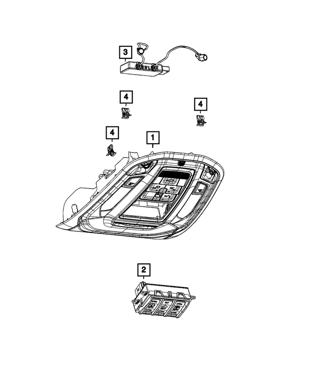 6PY881X7AK - Electrical: Overhead Console for Mopar Image