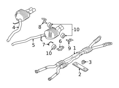 Exhaust Components for 2008 BMW M6 #0