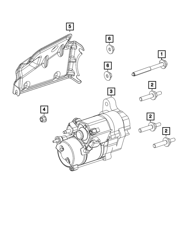 5035457AB - Electrical: Starter Shield for Mopar Image