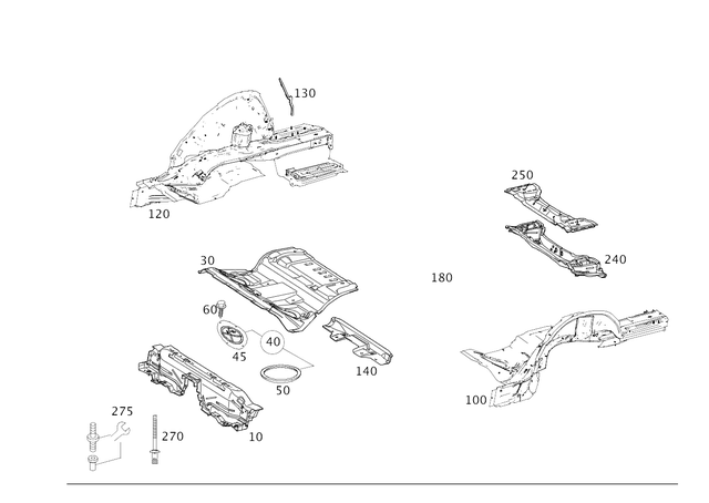 2039900036 - Substructure: Hexagon Head Screw for Mercedes-Benz Image image