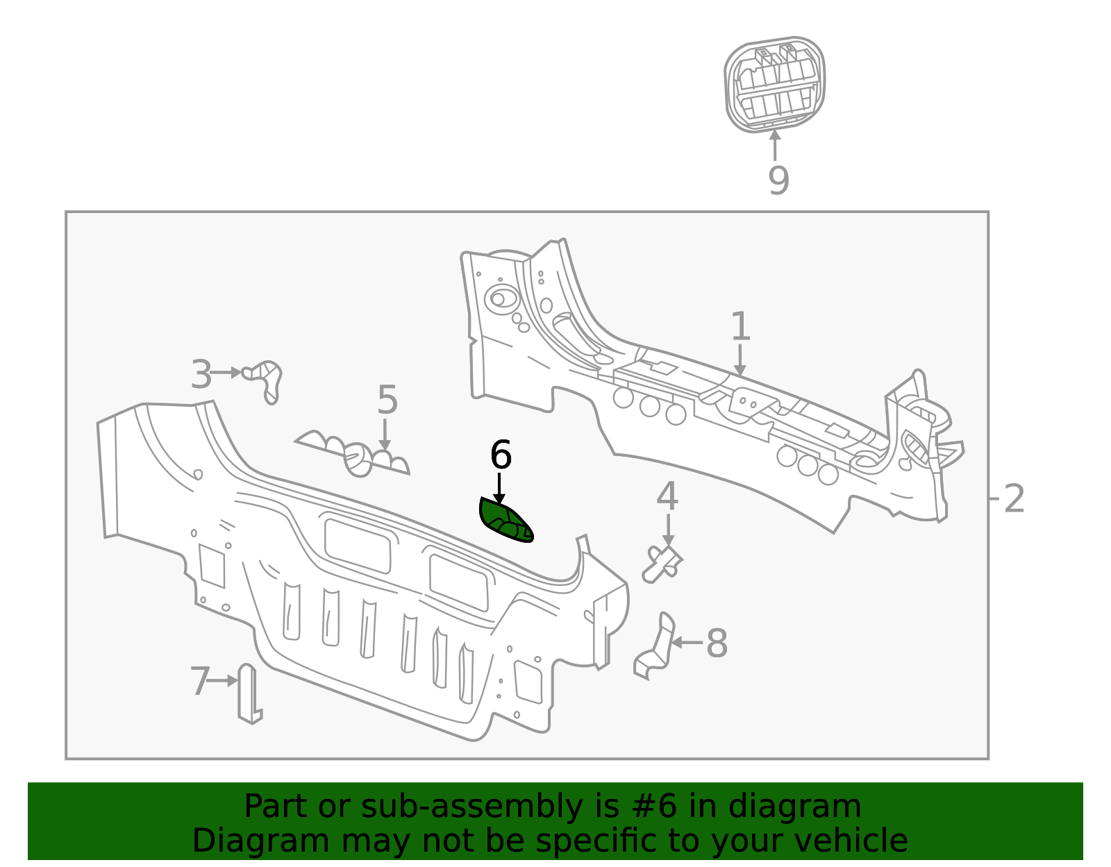 2018-2024 GM Rear Bumper Fascia Bracket 23210451 | TascaParts.com