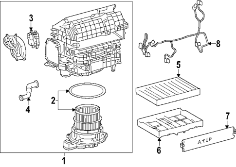 Blower Motor & Fan for 2024 Toyota Land Cruiser #0