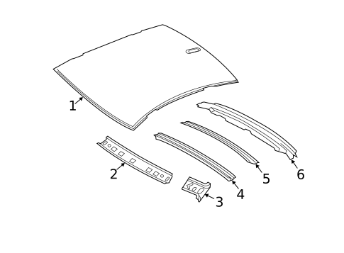 Roof & Components for 2015 BMW 528i #0