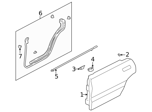 Door & Components for 2001 Subaru Forester #1
