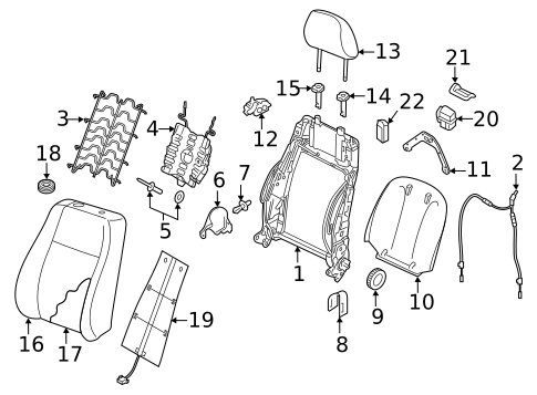 Front Seat Components for 2015 Audi A3 #2