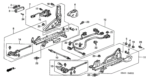 Front Seat Components (R.) (2) for 2001 Honda Accord #0