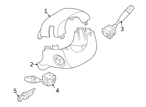 Shroud, Switches & Levers for 2011 Chevrolet Aveo5 #0