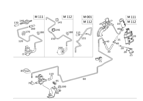 Closed Fuel-Evaporation-Control System for 2003 Mercedes-Benz C32 AMG #0