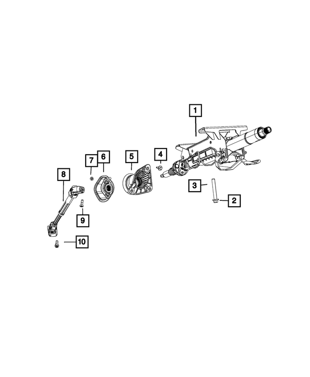 68617923AA - Steering: Steering Column for Mopar Image image