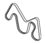 LR186378 - Cooling System: Serpentine Belt for Land Rover: Defender 110, Defender 90, Discovery, Discovery Sport, Range Rover Evoque, Range Rover Velar Image