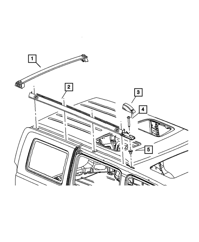 55396646AE - : Roof Rail, Right for Mopar Image