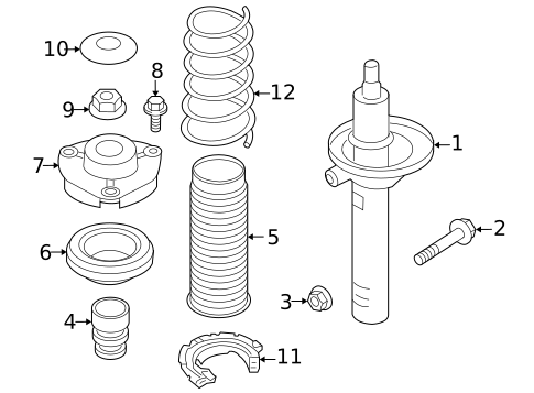Struts & Components for 2025 Audi A3 Quattro #0