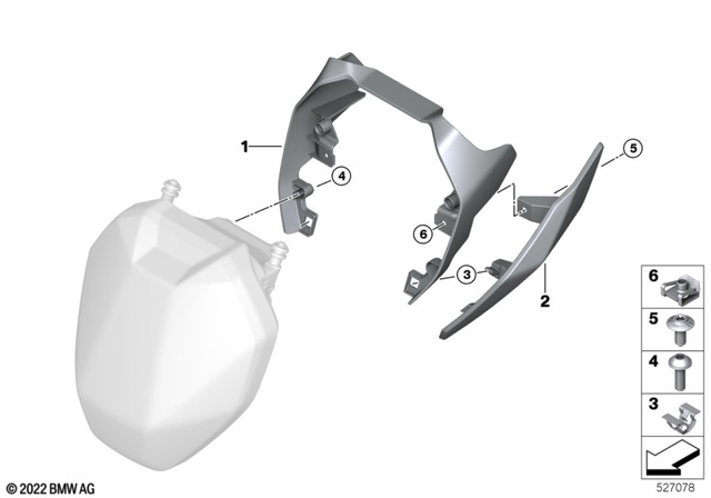 46638382579 - Frame and Mounting Parts: Trim Panel Headlight Center -  for BMW-Motorrad Image image