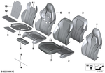 52108060745 - Seats: Foam Pad for Thigh Bolster for BMW Image