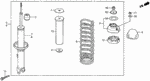 90304SM4000 - Chassis: NUT, FR. SHOCK ABSORBER FLANGE(10MM) for Honda Image