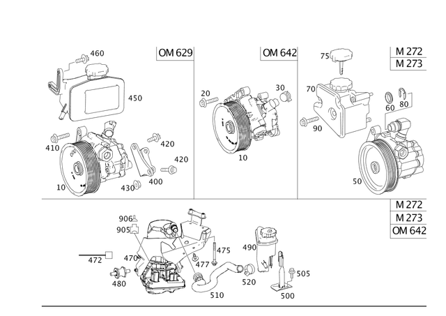 54662001 - Steering: Power-Steering Pump for Mercedes-Benz: 300S, CL550, CLS550, GLK350, S400 Image image
