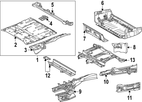 Rear Floor & Rails for 2024 Toyota Sienna #0