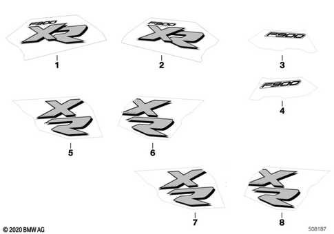 Stickers, Labels, Adhesive Film Strips for 2022 BMW-Motorrad F 900 XR #0