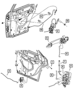 ZW75XDVAB - : Door Latch Knob And Link, Left for Chrysler: 300 | Dodge: Charger, Magnum Image