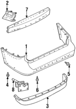 F3XY17K835D - Body: Bumper Cover for Mercury: Villager Image