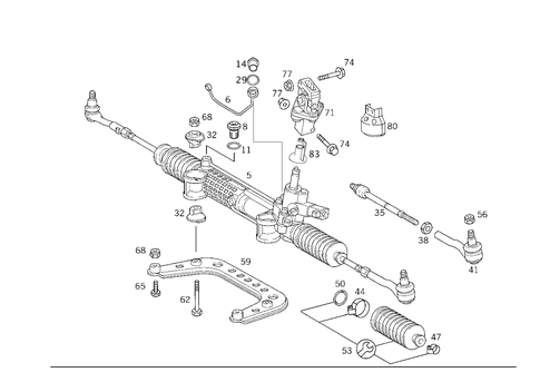 Steering Gear and Steering Linkage for 1999 Mercedes-Benz E430 #2