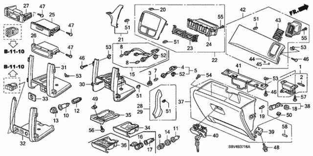 Instrument Panel Garnish (Passenger Side) ('06-) for 2007 Honda Pilot #0