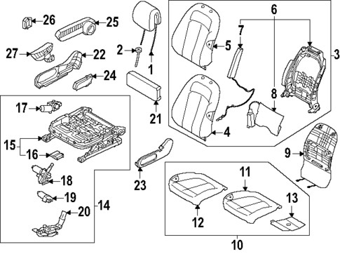 Passenger Seat Components for 2025 Hyundai Ioniq 5 #0