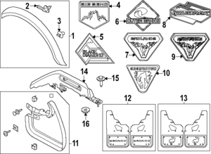 M2DZ-16720-L - High-Quality Nameplate for 2021-2025 Ford Bronco ...
