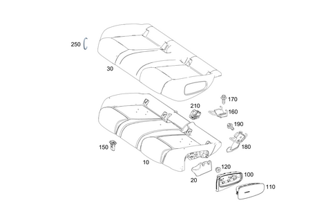 Rear Seat Cushion for 2022 Mercedes-Benz A 220 #0
