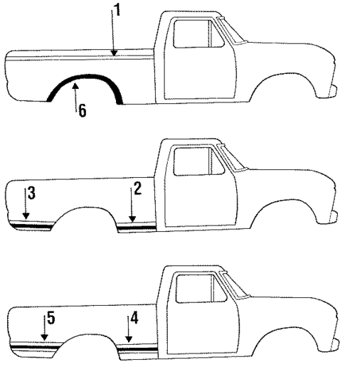 Exterior Trim - Pick UP Box for 1985 Ford Ranger #1