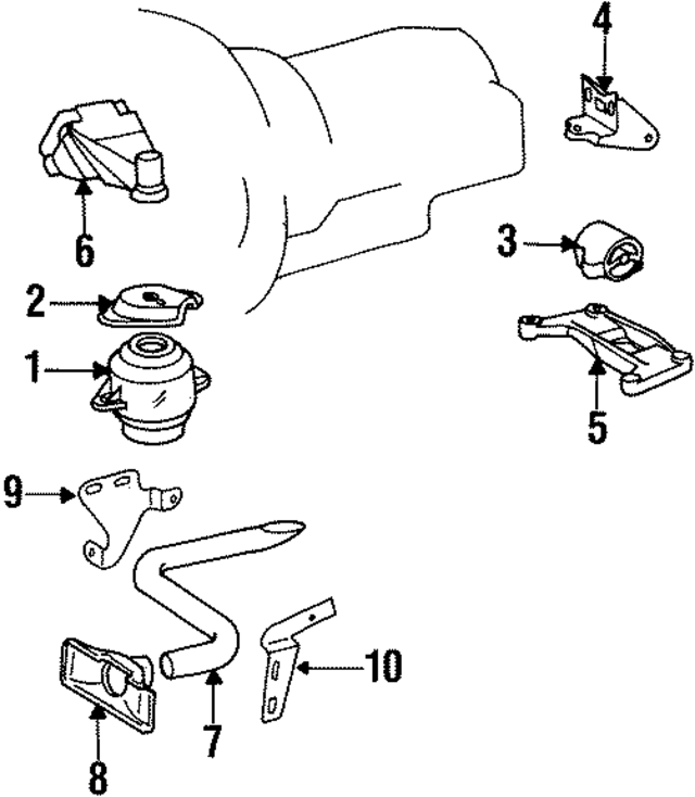1242402617 - Engine: Front Insulator for Mercedes-Benz Image
