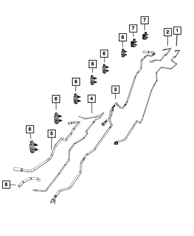 68321385AA - Fuel: 4 Way Clip for Mopar Image image