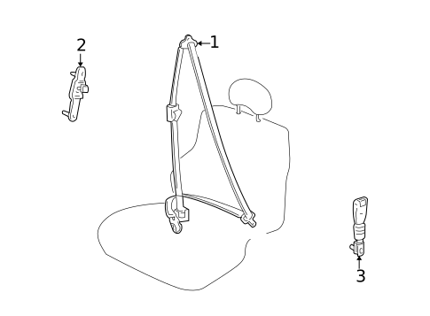 Front Seat Belts for 2008 Kia Optima #0