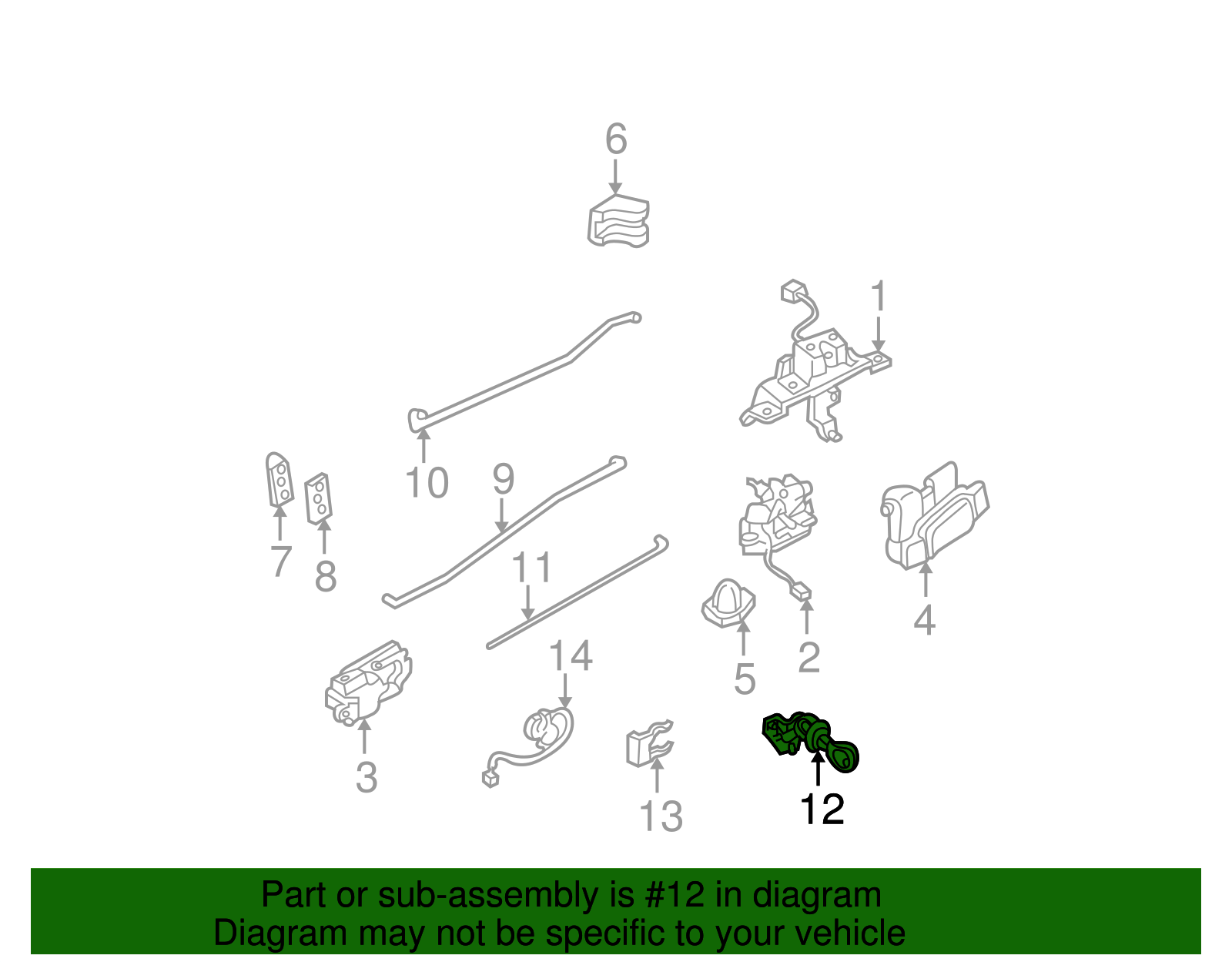 Cylinder & Keys - Nissan (K0600-1W325)