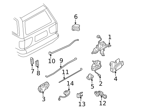 Liftgate for 2000 Nissan Pathfinder #0