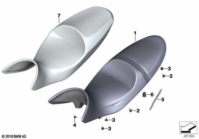 52537719484 - : Comfort Saddle, High for BMW-Motorrad Image