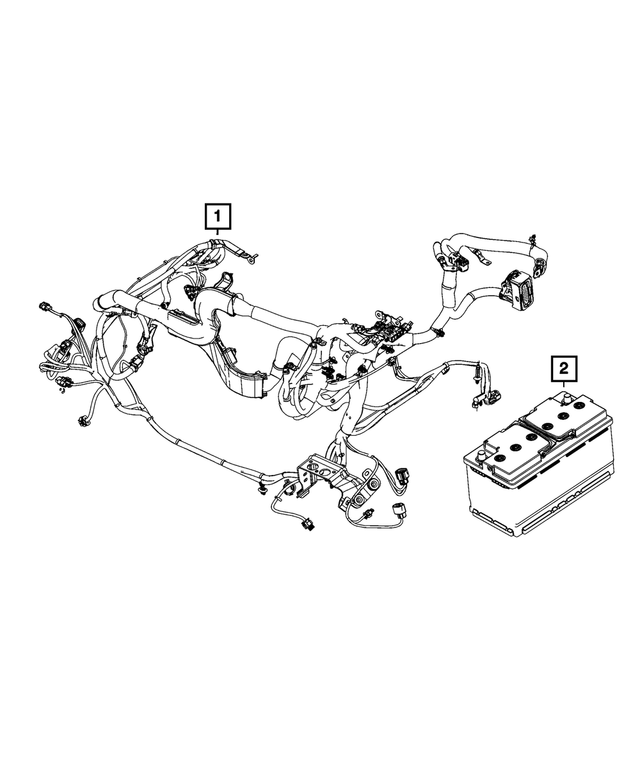 68483260AF - : Battery, Alternator, And Starter Wiring for Mopar Image