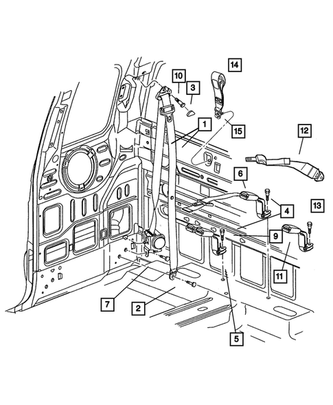 Seat Belts-Front and Rear for 2002 Dodge Dakota #1