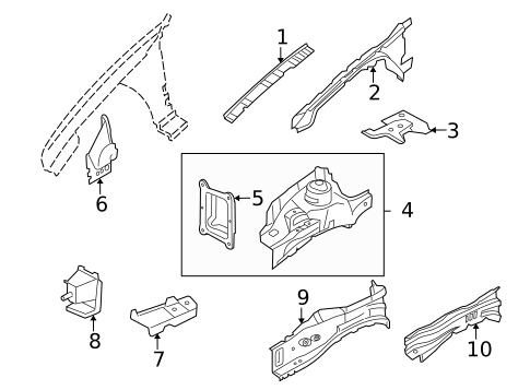 Structural Components & Rails for 2005 Jaguar X-Type #0